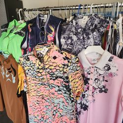 New Womens Golf shirts, pants, shoes Jamie Sadock, Daily