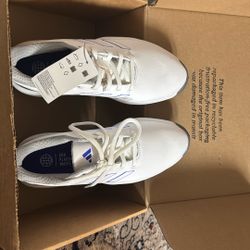 Adidas Blue And White Color, Golf Shoes, Size 5 And 1/2.