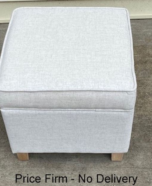 New, Price Firm, Cole Classics Square Storage Ottoman Wood Leg – Homepop