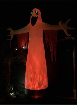 12FT Large Halloween Inflatable Ghost with LED Lights
