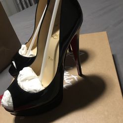 Christian Louboutin Lady Peep Heels-Size 7.5