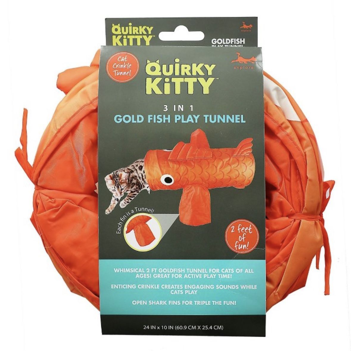 Quirky Kitty Goldfish Cat Tunnel