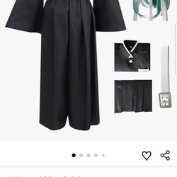 Okazaki Tokitou Muichirou Cosplay Costume Uniform Kimono Suit Full Set Halloween Outfit with Wig (M, Muichirou(wig))