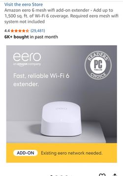 Title: NEW eero 6 Mesh Wi-Fi 6 Extender – Brand New in Box