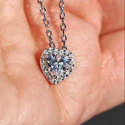 Clear Crystal and Cubic Zirconia 18kt Gold Plated Sterling Silver Necklace