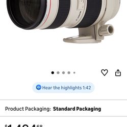 Ultra Sonic Cannon 70-200mm Image Stability Camera Lens 