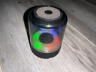 Portable Bluetooth Speaker with RGB LED Lights – Black