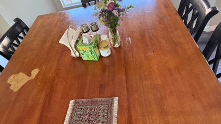 Counter height table with six chairs