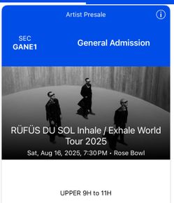 Rufus du Sol Concert 8/16