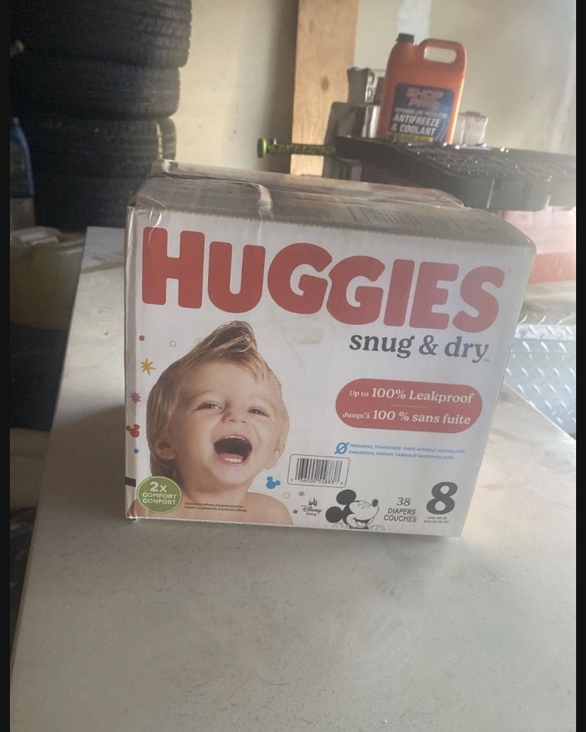 Huggies size 8 diapers