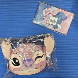 Loungefly Disney “Lilo and Stitch” ANGEL Crossbody Bag / Purse and “Lilo and Stitch” Makeup/ Misc. Pouch - Both NWTs 
