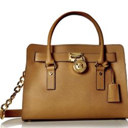 MICHAEL KORS LEATHER Hamilton tote (cognac)