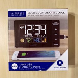 La Crosse Alarm Clock Temperature & Humidity Station