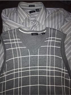 Van Heusen Dress Shirt and Sweater Vest