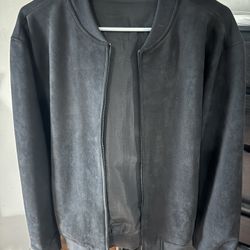 Zara - Faux Suede Bomber Jacket 