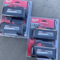 Milwaukee M18 18-Volt Lithium-Ion High Output 6.0Ah Battery Pack 4x  $275  New