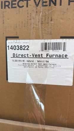 New Williams 14,000 btu Direct Vent Wall Heater Furnace 14k GAS