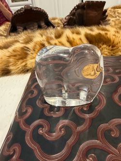 Clear glass baccarat 3inx3in