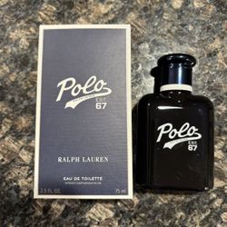 NEW RALPH LAUREN POLO MENS 67 EAU DE TOILETTE 2.5 OZ SIZE $50!