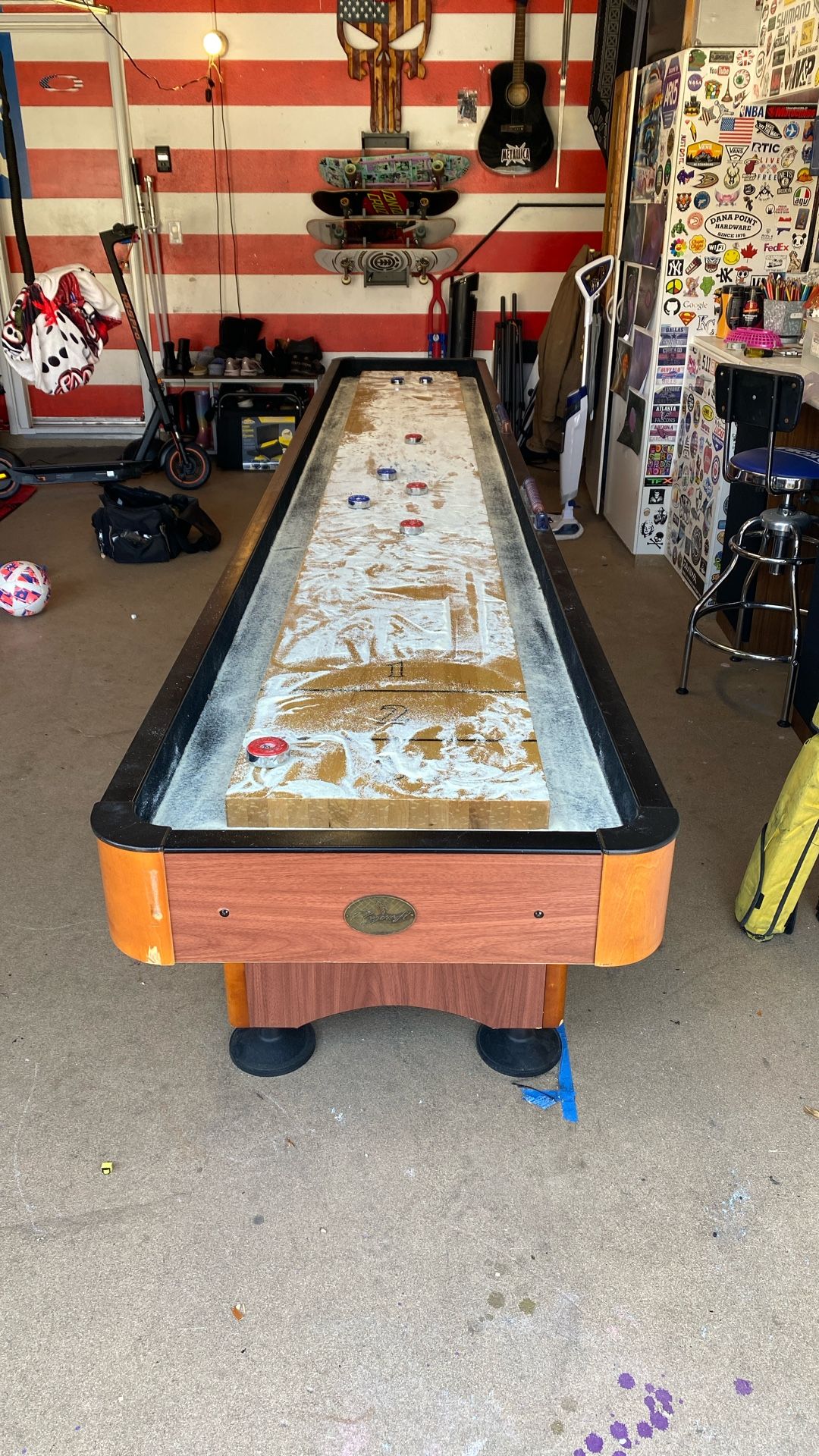 Shuffleboard Table And Bar Light, Play Craft