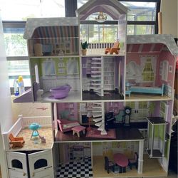 KidKraft Grand Estate Dollhouse, Barbies and Accessories Included