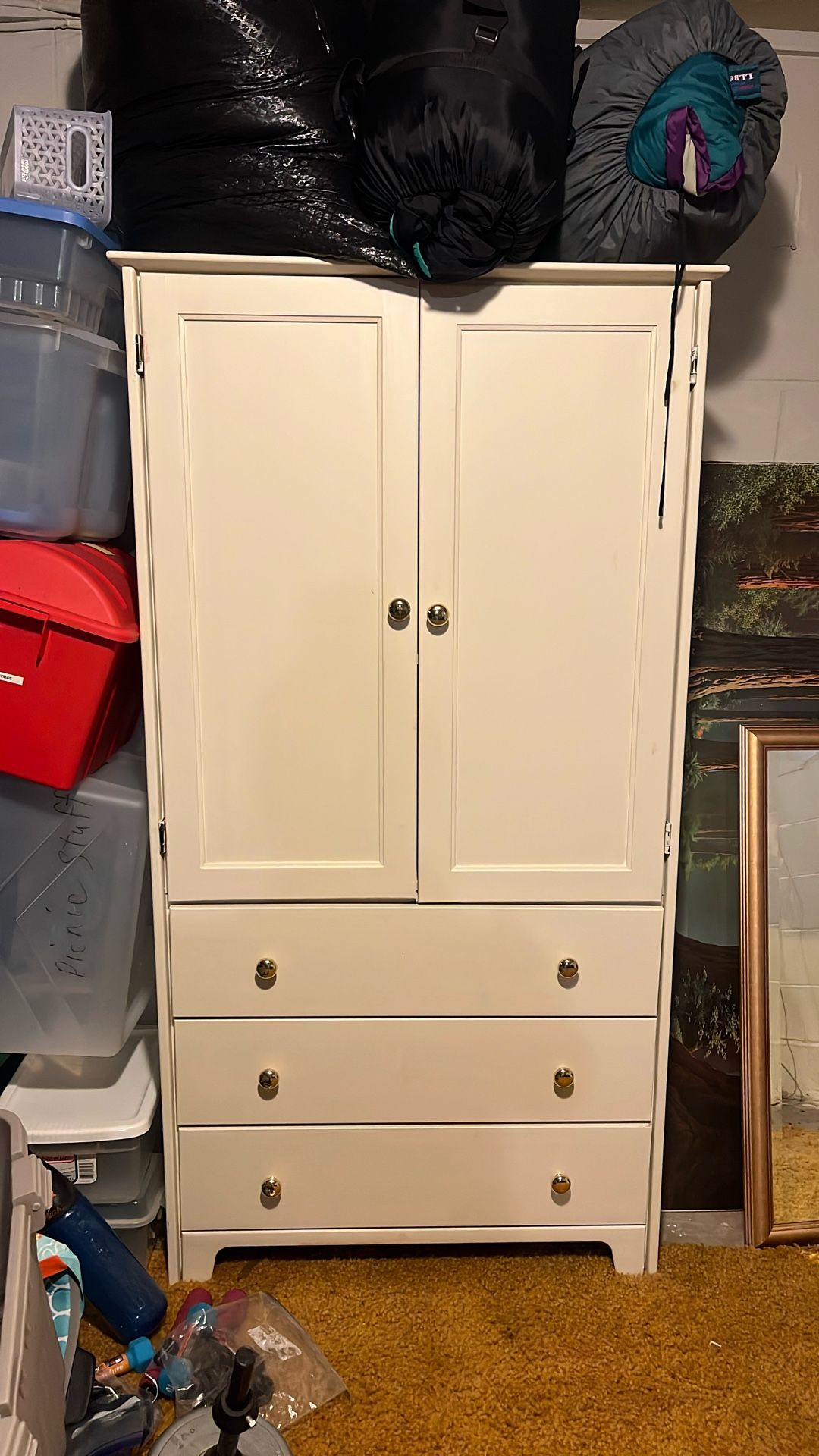 White Dresser/ Tv Stand