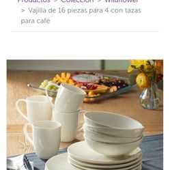 Vajilla Wildflower 16 Piezas Princess House 