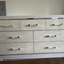 White And Silver Dresser 