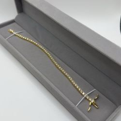Pass Tester 3mm Tennis Bracelet Gold