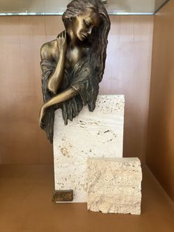 Ebano Limited Edition Bronze Sculpture “Evenfall - La Gracia” By Vidal - 13”