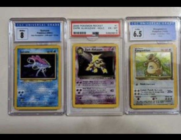 Pokemon slabs 3 Total. Dark Alakazam. Suicide. Kangashkan