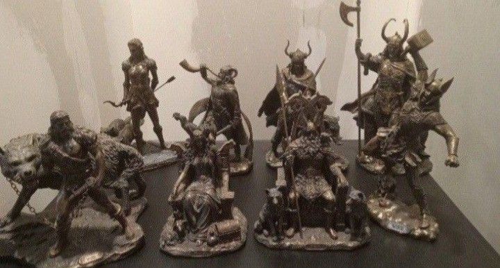 Norse Bronze Resin Statues