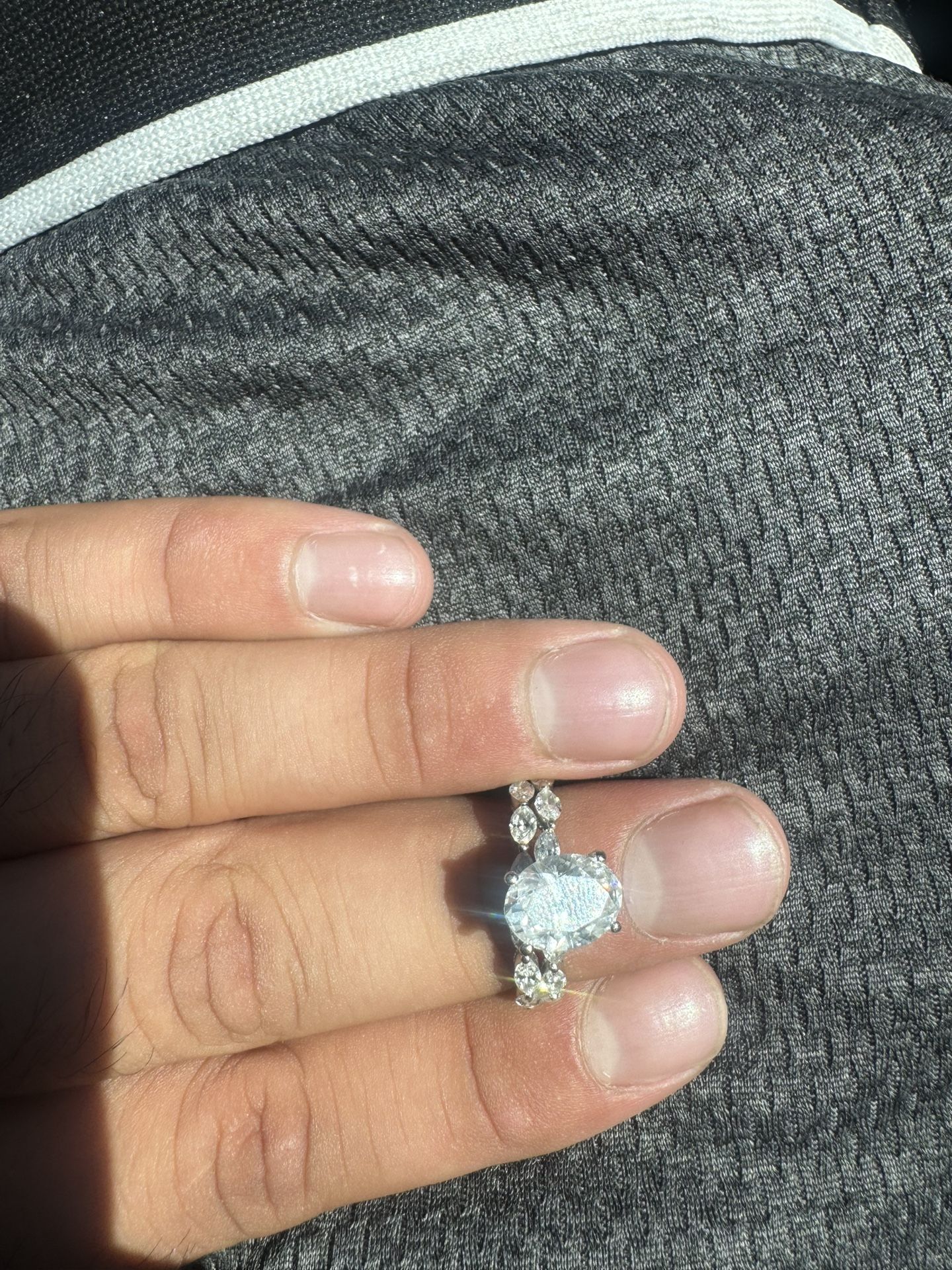 Ring 14k White Gold With Lab grown Diamonds 
