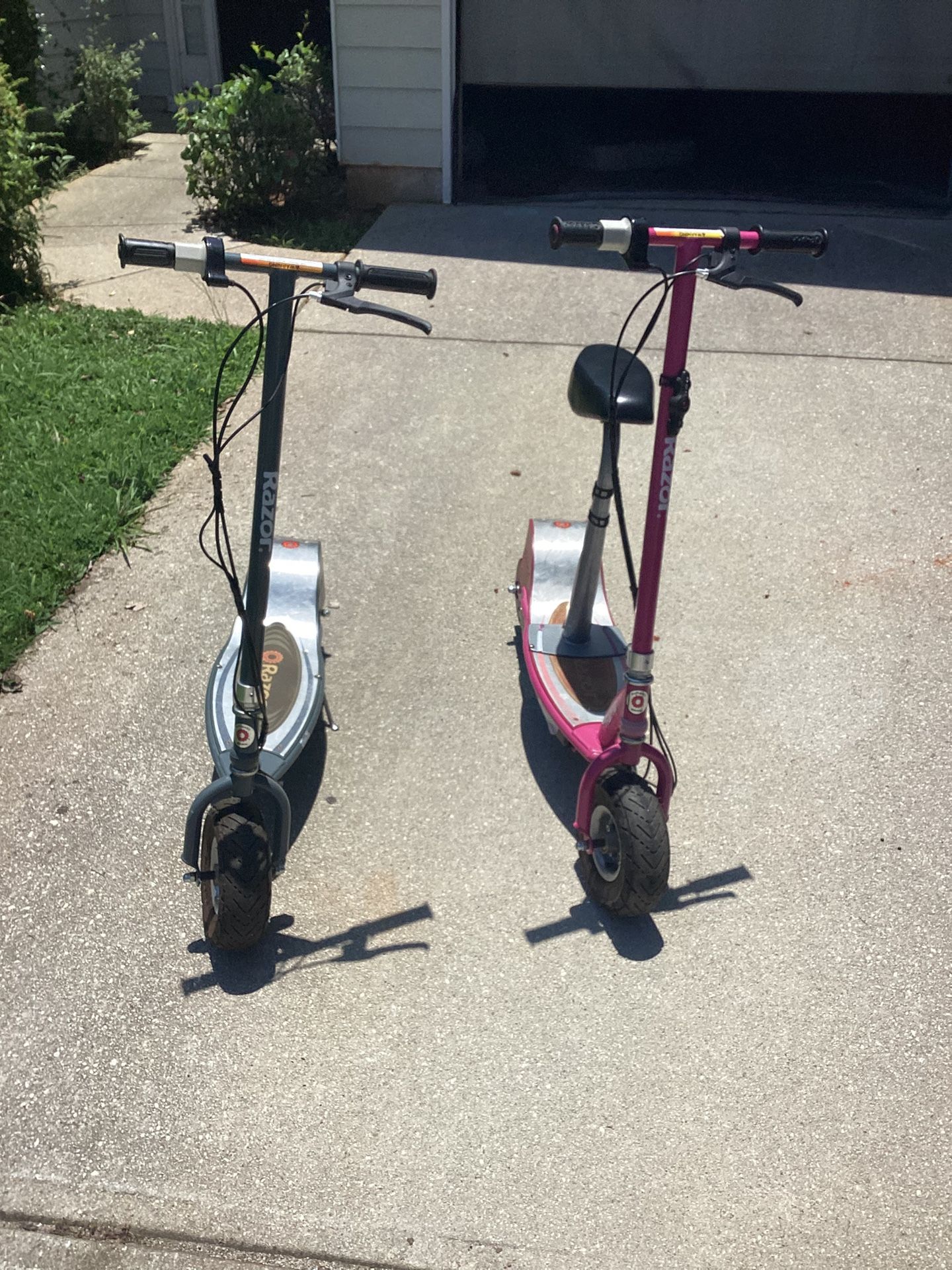 2 Razor E300 Electric Scooters — $110 each OBO or $190 for both
