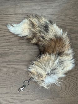 Purse  charm fox fur