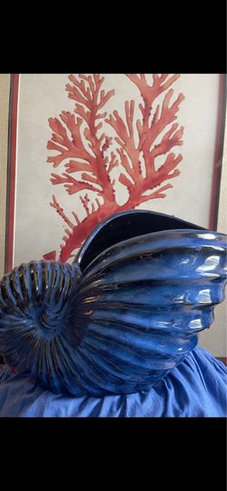 COASTAL NAUTILUS SHELL Vase Planter LARGE