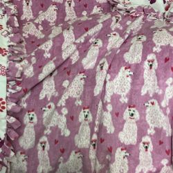 Anti Pill Tie Fleece Blanket Measures 1 3/4 Yards Long By 54” Wide