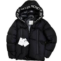 NWT Moncler Montcla Paneled Logo Hooded Jacket