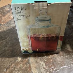 Glass Beverage Jar