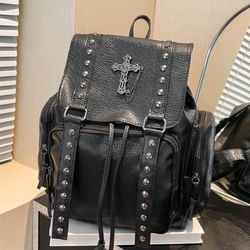 *BEST OFFER* Leather Cross Y2K Backpack 