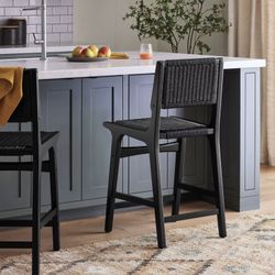 New - 2 Ceylon Counter Height Barstools Black