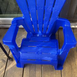 Blue Plastic Outdoor Kids Chair