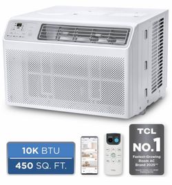 TCL 10000 BTU Smart Window Air Conditioner Fan and Dehumidifier 450sqft (H10W35W): Best Window AC Unit, 3 Speeds, 115V