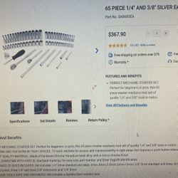 Matco Tools 65 Piece 1/4 And 3/8 Silver Eagle Metric Set 