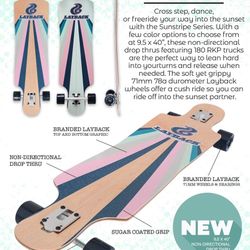 New Longboard Complete skateboard!  Layback Drop thru!  