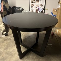 35-Inch-Wide Round Wood Dining Table