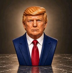 5 oz .999 fine copper Donald Trump 3D bust Statue Sculpture w/capsule LE