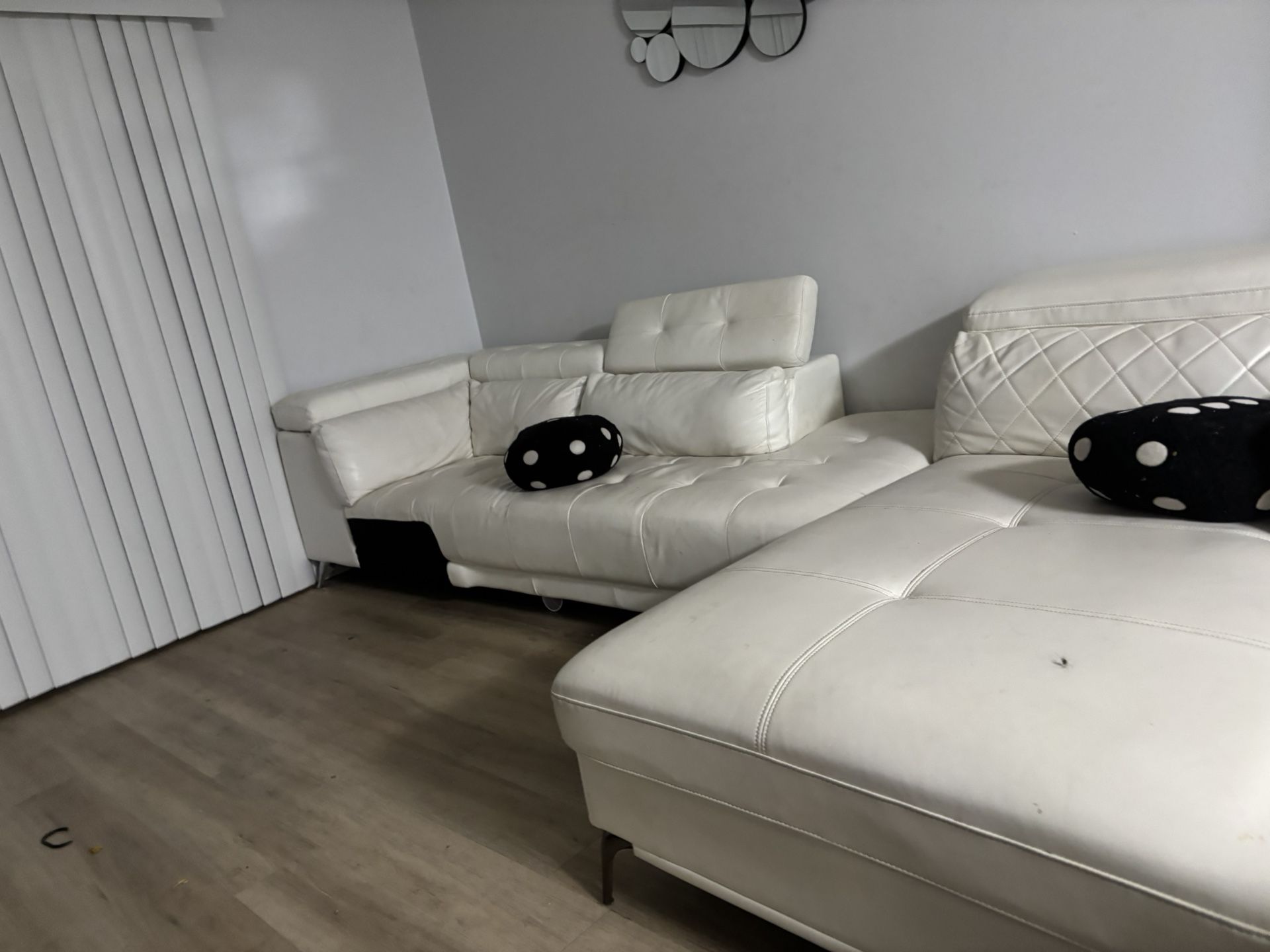 White Leather Couch