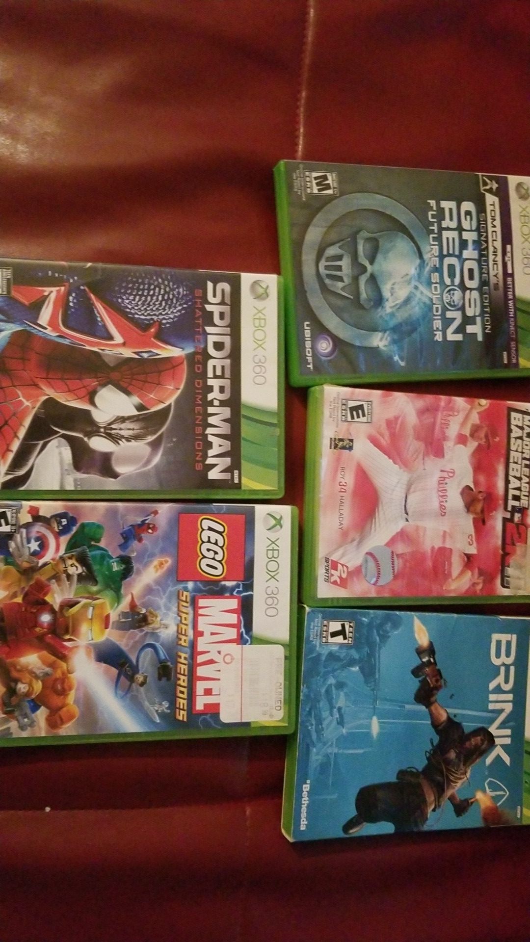 Five xbox 360 games