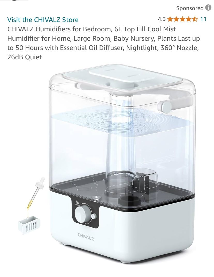 New Humidifier For Room 6L